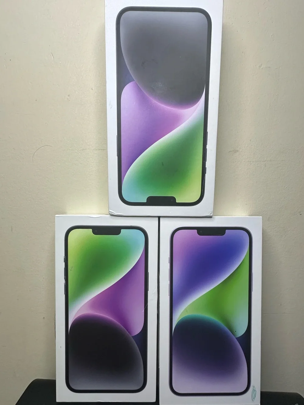 🍎Lot of 3 Apple iPhone 14 Empty Retail Boxes Only No Phones 📱